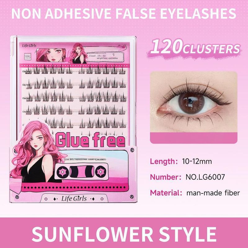 Eyelashes Set False Eyelashes False Eyelashes Glue Free Self Adhesive Sunflower Natural Simulation Makeup_voghion.com
