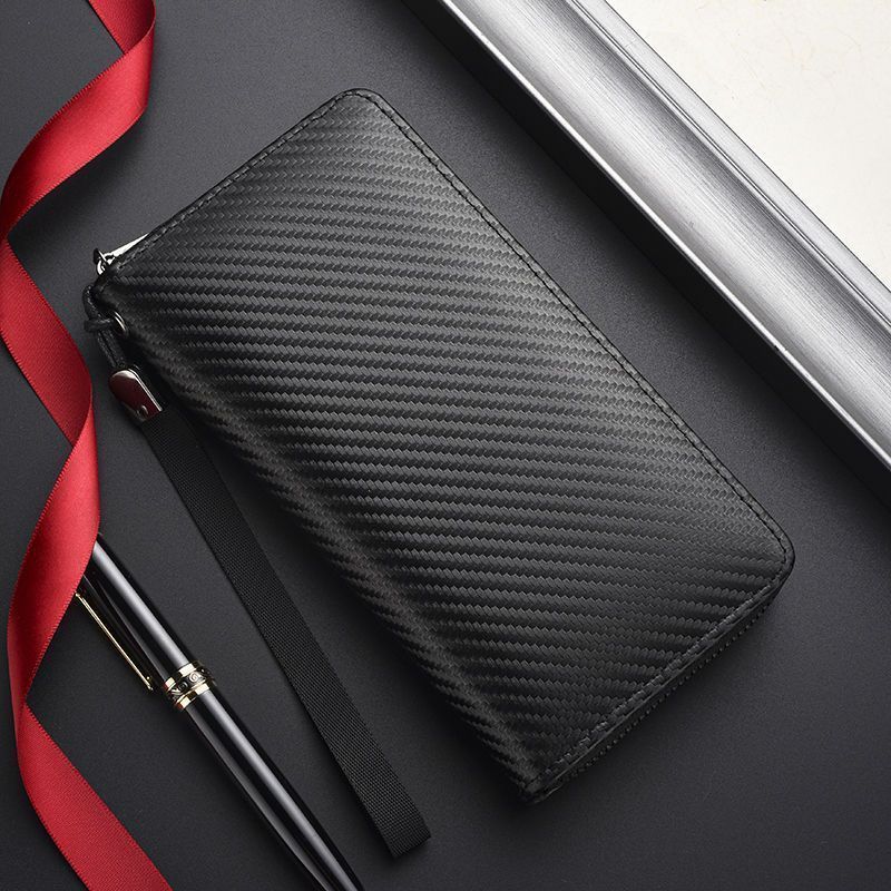 Heren ClutchBag Polstas Portemonnee Lange Dubbele Rits Mobiele Telefoon Tas Studenten Portemonnee Grote Capaciteit Clutch Bag Zachte Munt Portemonnee_voghion.com