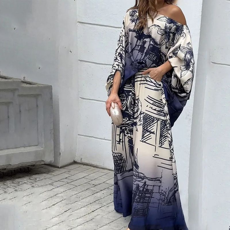 Dames herfst nieuwe mode print losse mode tweedelig pak_voghion.com