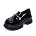 Women's Chunky Shoes With Sponge And Pearl Heels Women's Music Shoes College Style_voghion.com