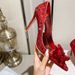 High-End-Custom Kristall Rot Haupt Brautkleid Braut Voller Diamant Cinderella High Heels Stiletto Xiuhe Einzelne Schuhe_voghion.com