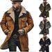 Bomberjacke im Wildleder-Look für Herren – Wintertauglicher Mantel mit Reißverschluss und mehreren Taschen (100 % Polyester) – Slim Fit für Freizeit und Pendler_voghion.com