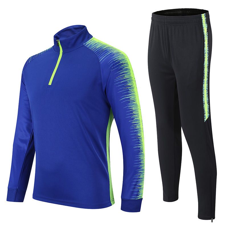 Fotbollsset, barntröja med lång ärm, herrarnas höst- och vinteruniform för studenter i plysch, vuxenidrottslag_voghion.com