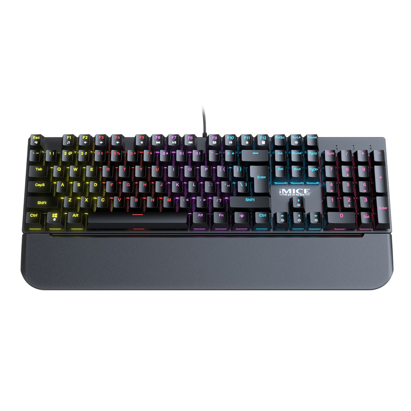 Plug Play Colorful Atmosphere Backlight Multimedia Function Keys Quick Response Typewriting USB Interface RGB Wired_voghion.com