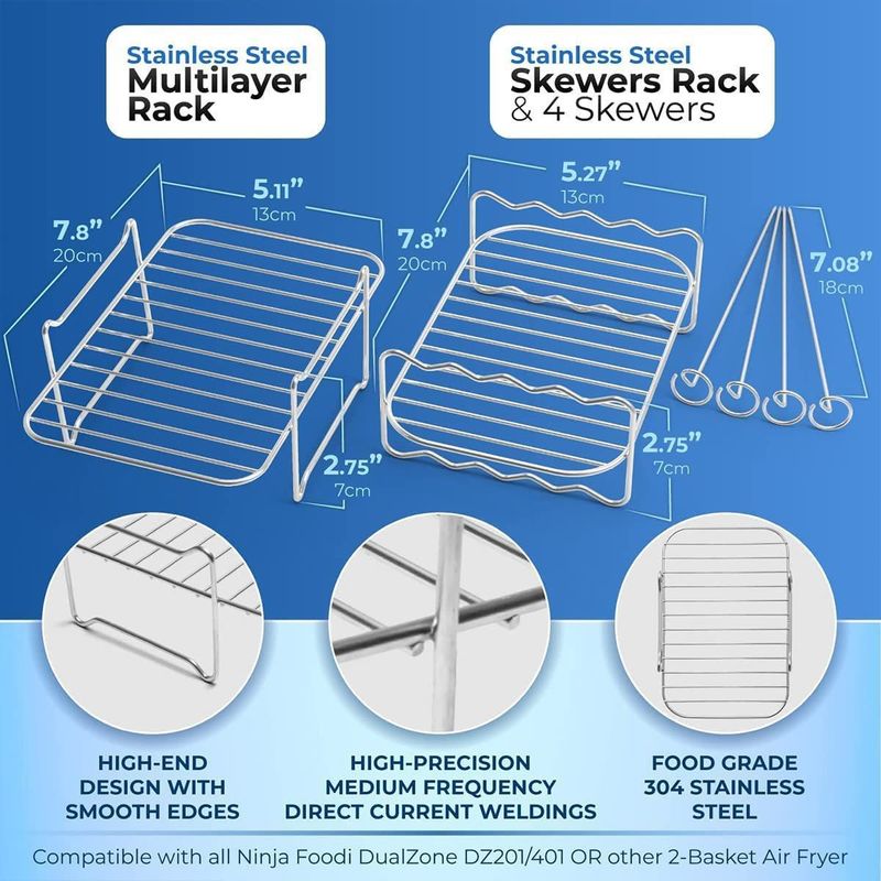 Other Cookware Parts Fryer Accessories Set Oil Paper Bowl Round Single Pot Rectangular Double Pot Grill Metal Round Bowl_voghion.com