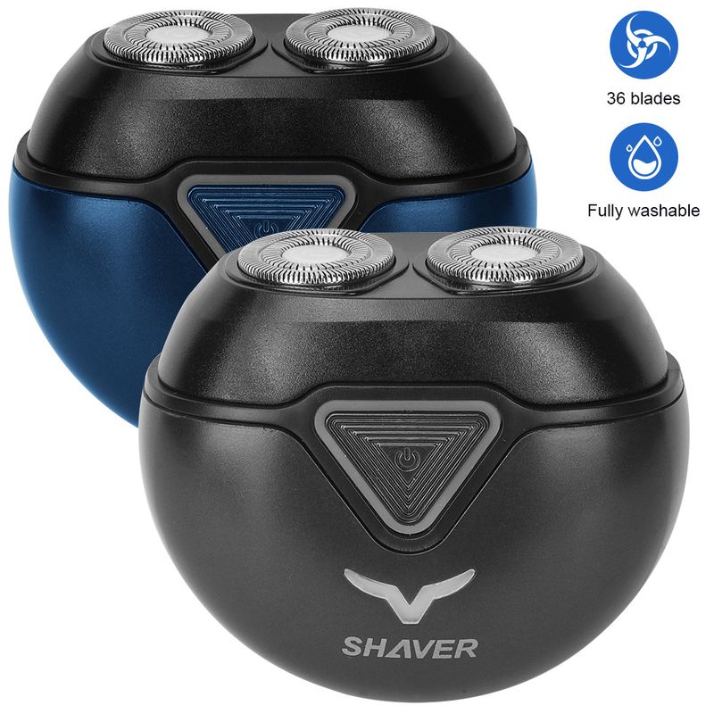 Rasoir électrique pour hommes, rechargeable, rotatif, sans fil, pour rasage humide et sec, chargement USB, Royaume-Uni_voghion.com