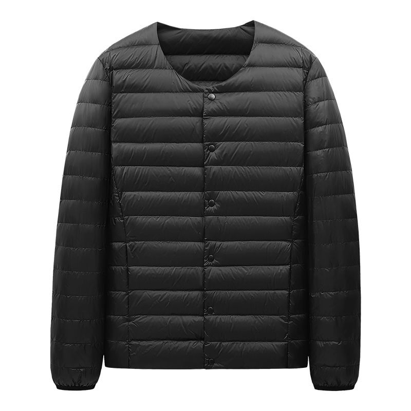 2023 Autunno e Inverno Nuovo Sottile Alla Moda Piumino da Uomo Corto Variabile con Scollo a V per Gli Uomini_voghion.com