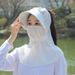 UV-Schutz-Gesichtsmaske für Damen – Sonnenschutz mit LSF 50+ und verstellbarem Nackenschutz, atmungsaktives Netzgewebe zum Radfahren/Wandern/Reisen, Mehrzweck-Sonnenhut_voghion.com
