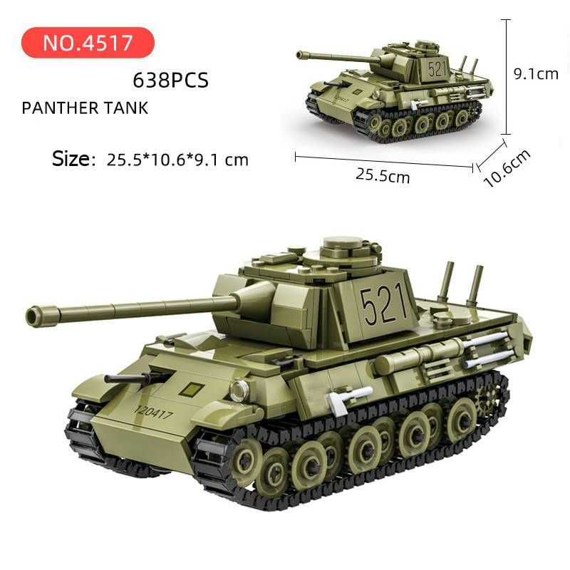 WW2 Militär Klassisk Modell Panzerkampfwagen V Panther Tank Collection Prydnad Byggstenar Tegelstenar Julleksaker _voghion.com