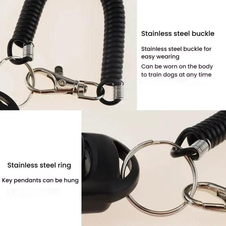 2 In 1 Pet Training Clicker Dog Whistle With Wristband_voghion.com