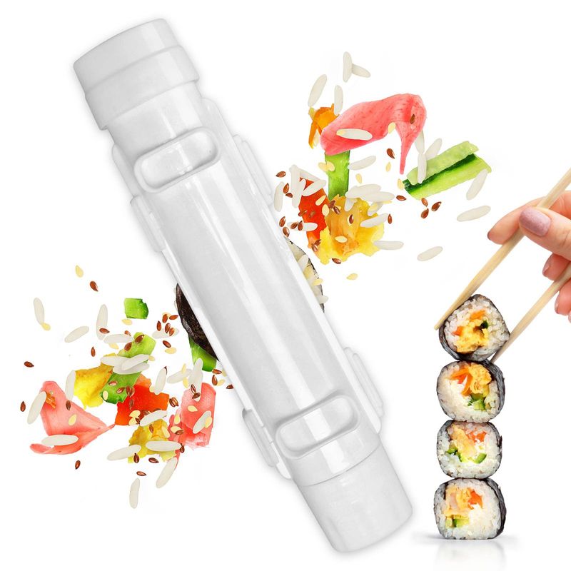 ZXPASRA Sushi Maker Bazooka, Sushi Maker Roller, DIY Sushi Making, Sushi Tool für Anfänger, um schnell Sushi zuzubereiten (Weiß)_voghion.com