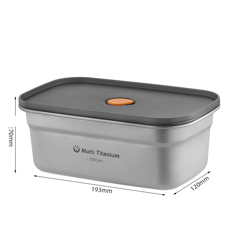 Pure Titanium Household Fresh Keeping Box Sealed Lunch Box With Lid Fruit Lunch Box Rectangular Refrigerator Storage Large Capacity_voghion.com