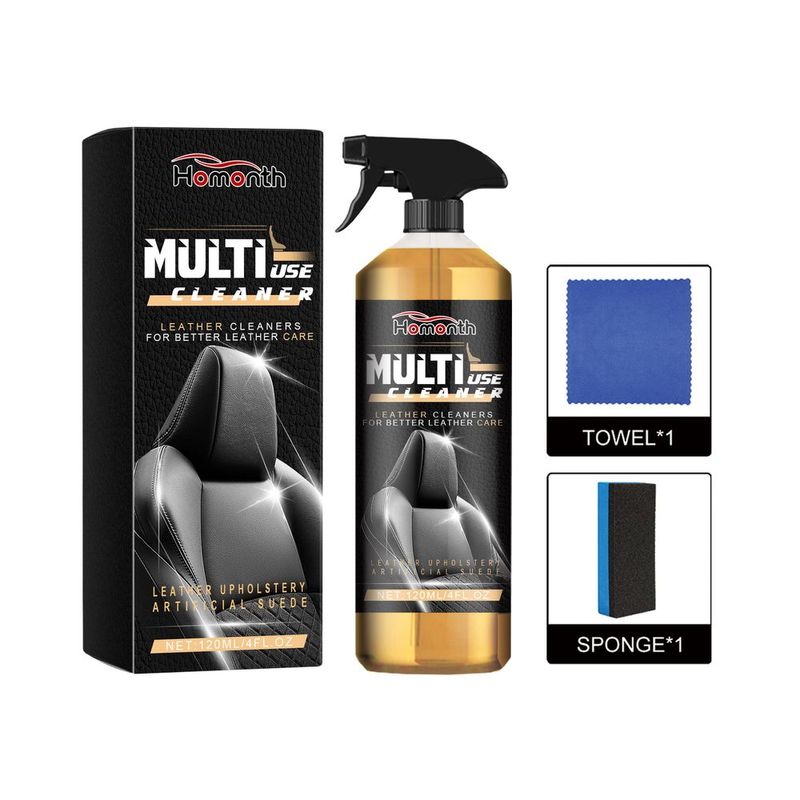 Homonth Mult-Use Cleaner, Car Interior Leather Maintenance And Renovation Decontamination Cleaning Agent_voghion.com