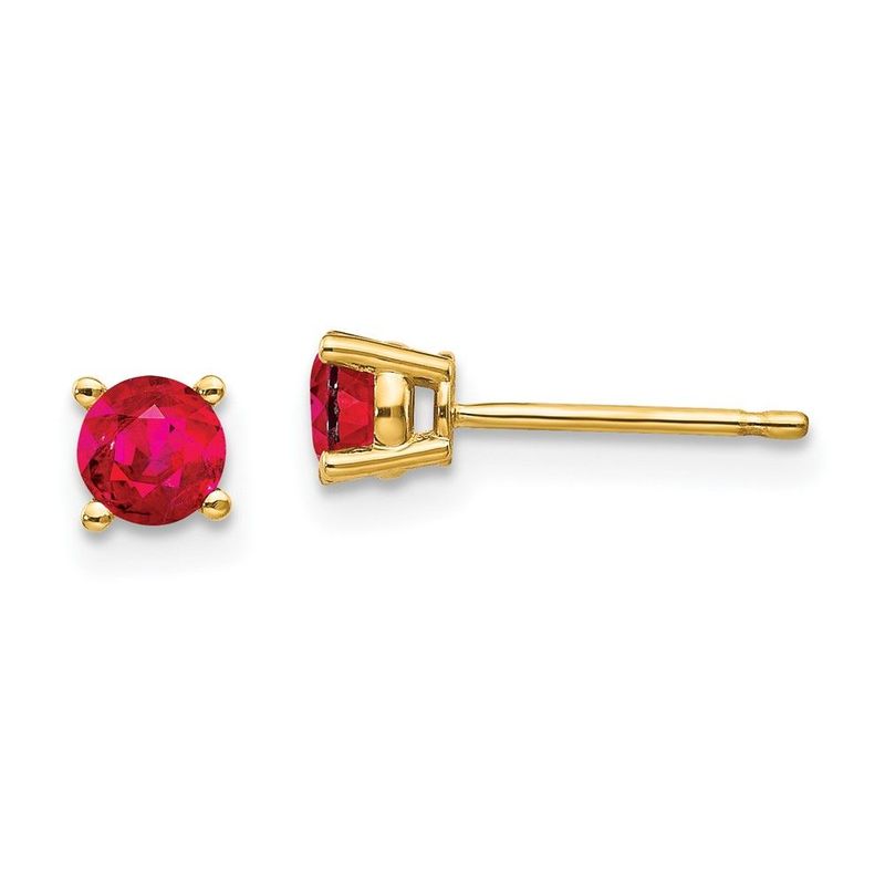 14k Ruby Post Earrings_voghion.com