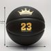 Lincoln Basketball - Size 7, Black With Gold Crown And "23" Design, Durable PU Material, Suitable For Indoor And Outdoor Use_voghion.com
