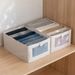 Visible Storage Box With Window Cotton And Linen Storage Box Drawer Style Wardrobe Storage Box Home Fabric Pants Storage Box_voghion.com