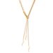 Fangtang NK Multi-layer Tassel Curved Strip Layered Sweater Chain Long Necklace Stainless Steel Trend_voghion.com