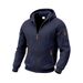 Heavyweight Fleece-Lined Work Jacket For Men – Utility Hooded Zip-Up With Tibetan Blue & Khaki Options_voghion.com