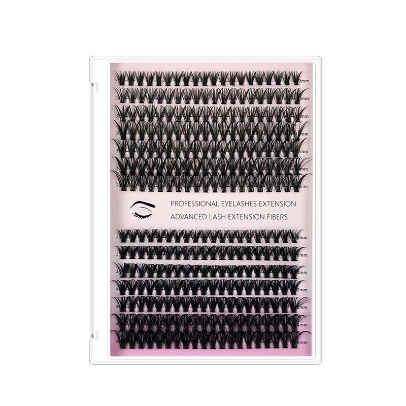 Kit ciglia a ciuffo fai da te 30D+40D - Volume e curvatura pre-sezionati (include strumenti per l'applicazione, set professionale per extension ciglia)_voghion.com