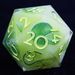9 Polyhedral Resin Dice D And D Set Verdant Citrus Fresh For Dungeons Dragons RPG_voghion.com