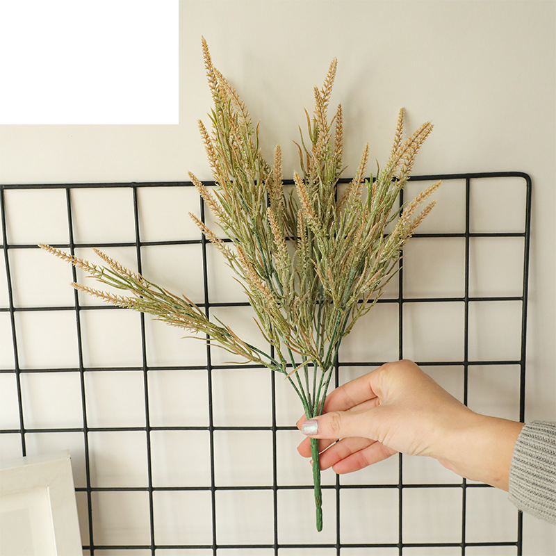 Decorative setaria artificial flower green plant wedding crafts_voghion.com