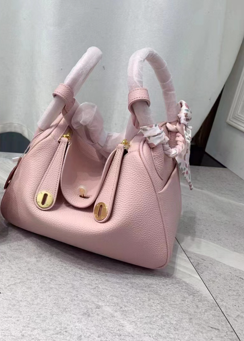 Borsa a tracolla singola da donna Lindy 2024 in pelle di vacchetta Duo Head Layer, nuova, in pelle grana Lychee_voghion.com