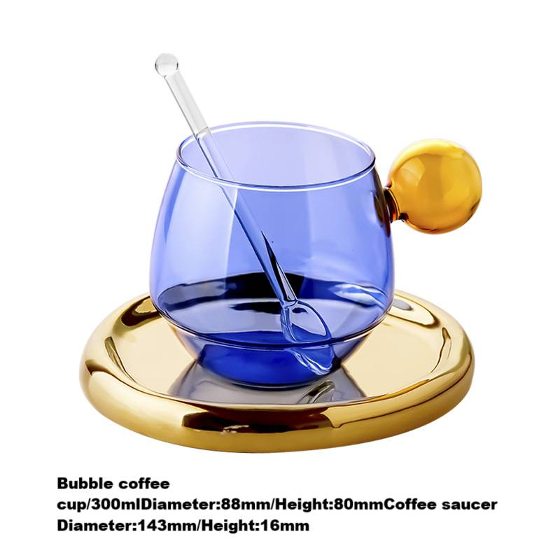 Tasarımcı Niş Yüksek Değerli Hafif Lüks Latte Kahve Fincanı ve Tabağı Seti_voghion.com