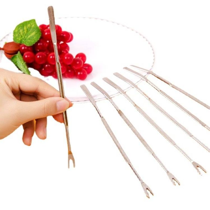 4pcs Stainless Steel Seafood Forks Picks Lobster Nut Fork_voghion.com