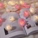 Romantic LED Rose String Lights - 2M/3M Artificial Foam Roses With Warm White/Pink LED Petals, Battery Powered For Indoor Decor, Wedding & Christmas_voghion.com