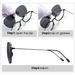 New Arrivals Flip Up Clip on Sunglass Polarized Fishing Men Gredient Grey Lens Driving UV400 Big Aviation Rimls Night Vision_voghion.com