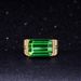 New Domineering Plated Color Inlaid With Emerald Rectangular Ring, Men's Living Ring_voghion.com