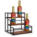 Desktop wine rack coffee bar bottle storage rack coffee syrup rack spice rack display rack wine rack wine wine rack_voghion.com