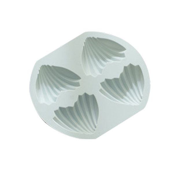 3PC 4 EVen Heart Madeleine Shell Mould Cute Silicone Cake Cookie Mold Non-Stick Blue DIY Jelly Muffin Mousse Bakeware Tool_voghion.com