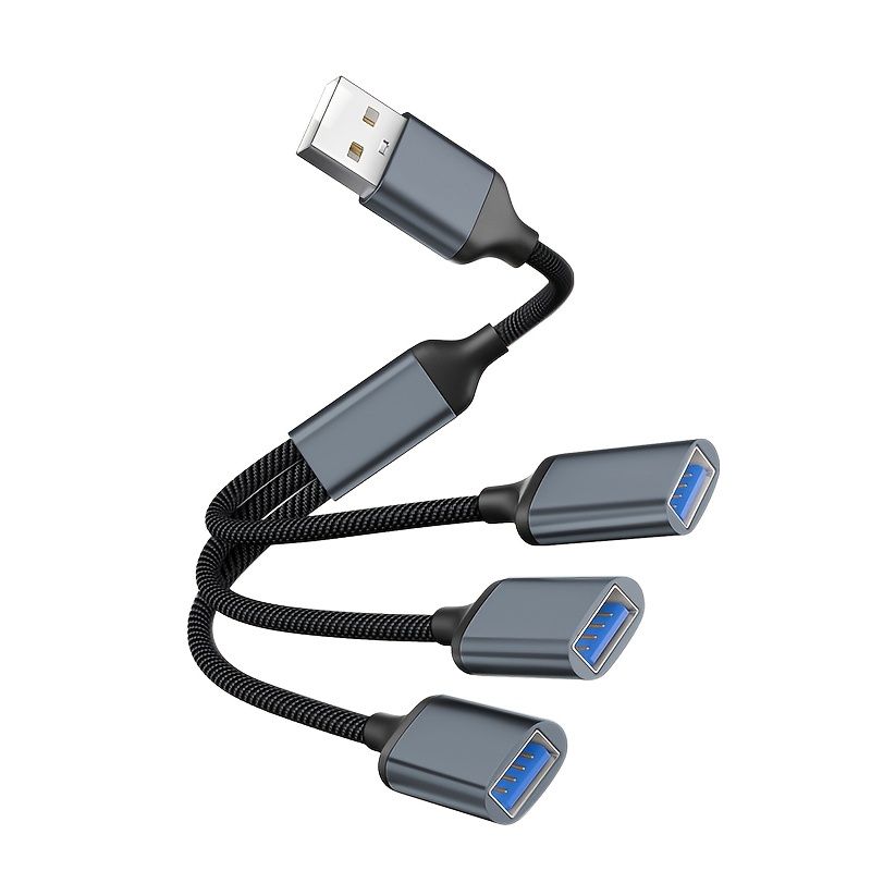 USBA To Three A USBA Splitter Cable USBA Hub Data Transfer Read Camera USB Flash Disk Data Read Multi-port_voghion.com