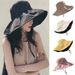 Cappelli alla moda sottili con protezione solare per le donne, cappello da pescatore estivo coreano con tesa larga e parasole in gomma nera_voghion.com