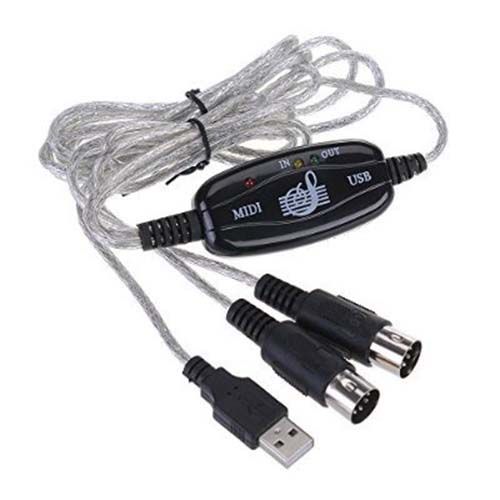 USB IN-OUT MIDI Kabel Konverter PC zu Musik Tastatur Adapter Kabel 1,8 m_voghion.com