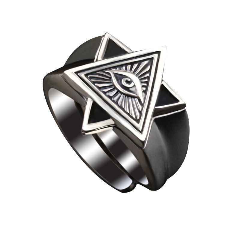 Herrenring „New God's All-Seeing Eye Personality Single Open Ring“_voghion.com