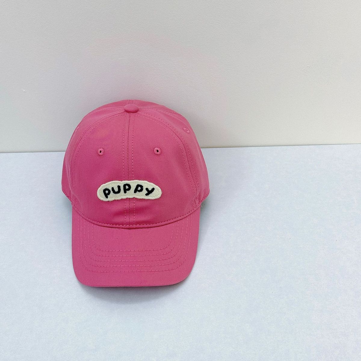 Bambini Baseball Tinta Unita Lettera Ricamata Ragazze Curve Gronda Edizione Coreana Semplice Primavera e Autunno Tempo Libero_voghion.com