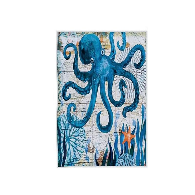 Hot selling absorbent waffle pineapple dish towel with ocean elements ultra-fine fiber kitchen towel_voghion.com