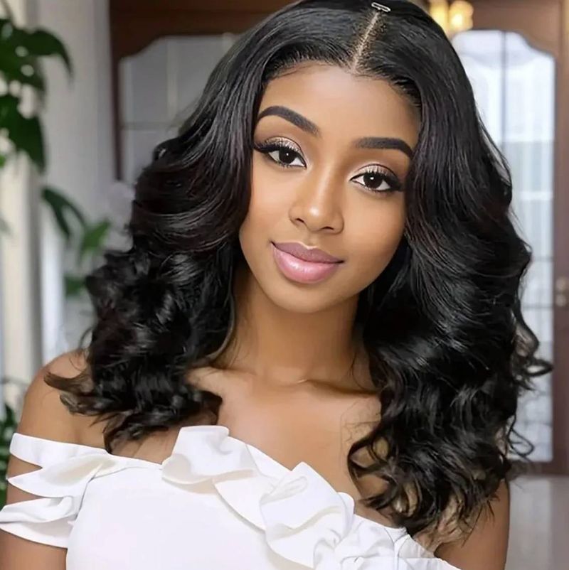 Body Wave Human Hair Wigs 4x4 Lace Closure Wig Brazilian Remy Glueless Wavy Human Hair Wigs For Women Pre Plucked Natural Color_voghion.com