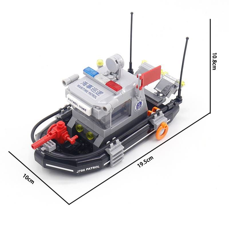 Bloques de construcción de barcos de patrulla marítima y barcos de rescate (DIY)_voghion.com