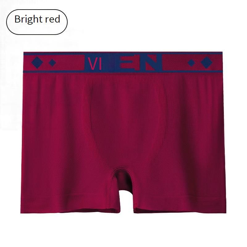 Men's Underwear Comfortable Sports Antibacterial Breathable Large Size Boxer Briefs Large Elastic Foreign Seamless Boxer Briefs_voghion.com