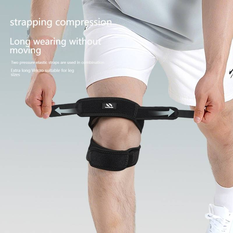 Professional Silicone Patella Strap With Breathable Compression For Running, Basketball, Fitness & Sports (Single/Pair, Black-Grey/Black-Pink)​_voghion.com