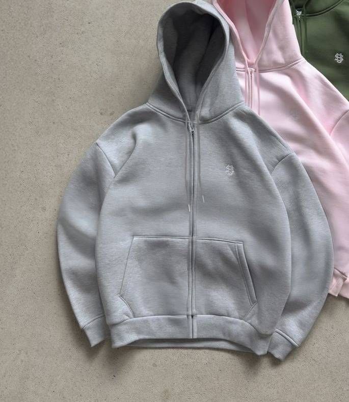 Men's Clothing Hooded Sweatshirt With Drawstring Print, Small Embroidered Pattern, And Zip Pocket_voghion.com