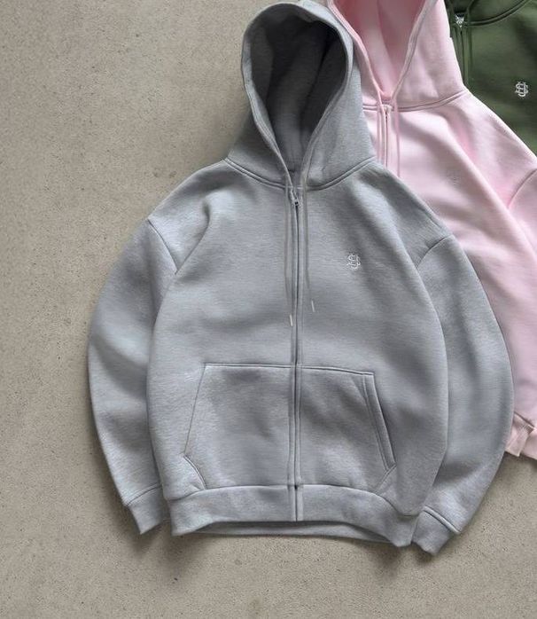 Men's Clothing Hooded Sweatshirt With Drawstring Print, Small Embroidered Pattern, And Zip Pocket_voghion.com