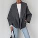 "Women's Wool Blend Cardigan Coat – Minimalist Chic With Functional Pockets"_voghion.com