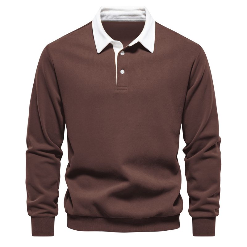 2025 neue herbst langarm polo kragen pullover trend Europäischen größe herren sweatshirt casual vielseitig männlich_voghion.com