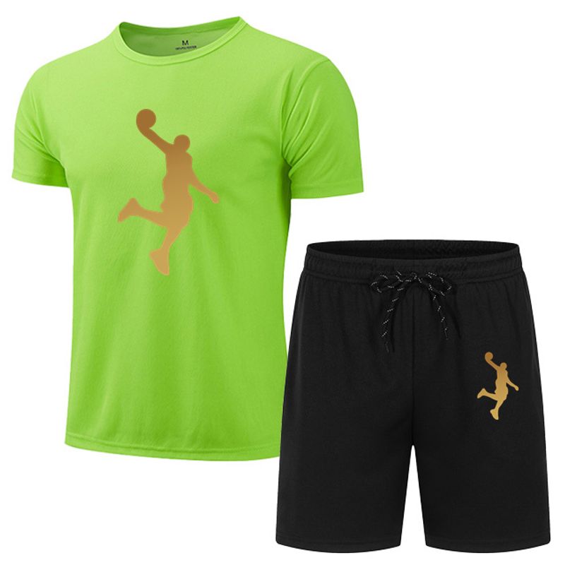 Herren Sets Sommeranzug Zweiteiliges Outfit Activewear T-Shirts Shorts Modemarke Jogging Fitness Gym Kleidung Männer Kurzes Set_voghion.com