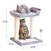 Small Climbing Frame Integrated Sisal Scratching Post With Cat Teaser Toy Plush Wear-resistant Pet Supplies_voghion.com