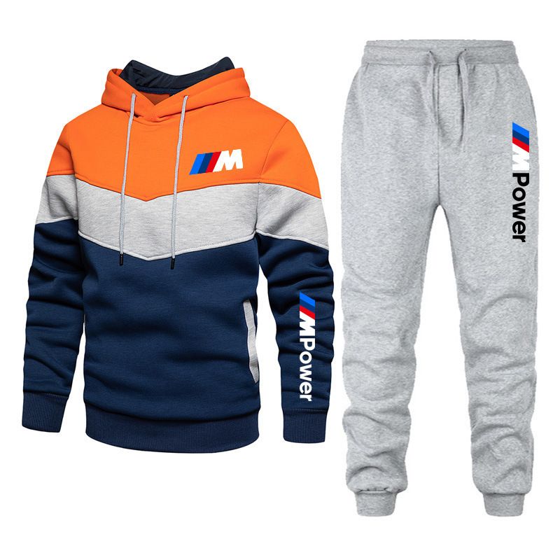 Men's Clothing 2024 spring and autumn men's sports sweatshirt suit hoodie sweatshirt men's casual fashion printed two piece suit men_voghion.com
